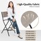 Costway Set of 6 Outdoor Bar Chair Folding Bar Height Stool with Metal Frame Coffee